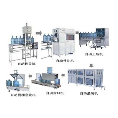 自動級 自動 450b/h 5 ガロン 水生産ライン 水 3500 KG 容量