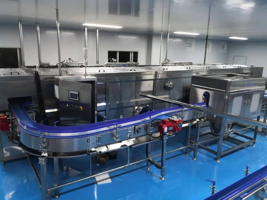 設計された果汁加工工場の水生産ラインのためのカスタマイズされたベルトコンベヤー