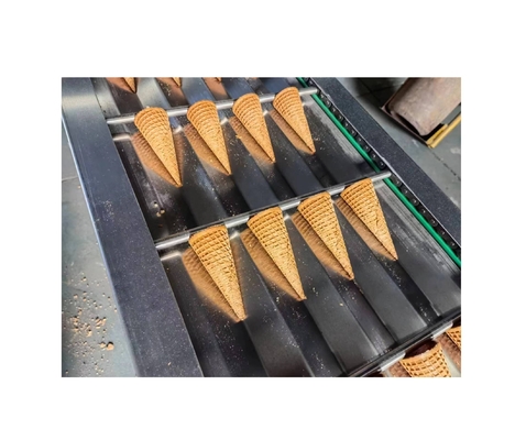 2.2kw 卵ワッフル製造機 アイスクリームワッフルカップ製造ライン