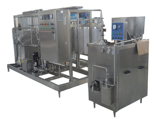 コンパクトデザイン 8000KG インダストリアル ミニスケール 200L/H 味付けアイスクリーム加工ライン