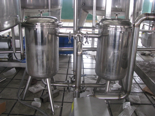 食品衛生 3000L/H ミルク・デュプレックスフィルター テクノロジーとSS304素材