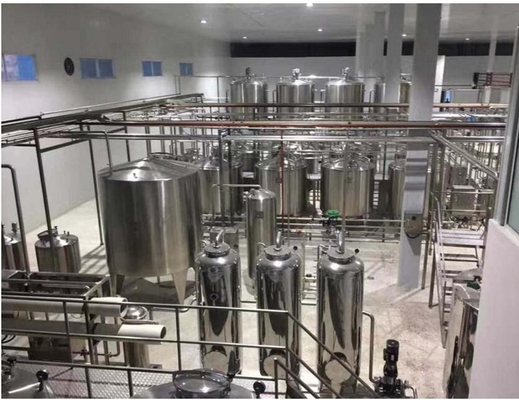 標準サイズとPLCのために設計された完全自動1000L/Hミルク乳製品生産プロジェクト
